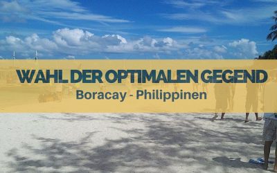 Wahl der geeigneten Gegend am White Beach auf Boracay