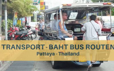 (Songthaews) Baht Bus Routen in Pattaya