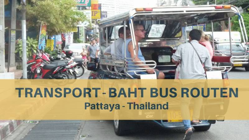 (Songthaews) Baht Bus Routen in Pattaya
